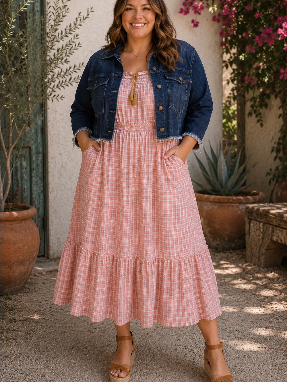 Ava & Viv 2X NWT Raw Hem Denim Jacket